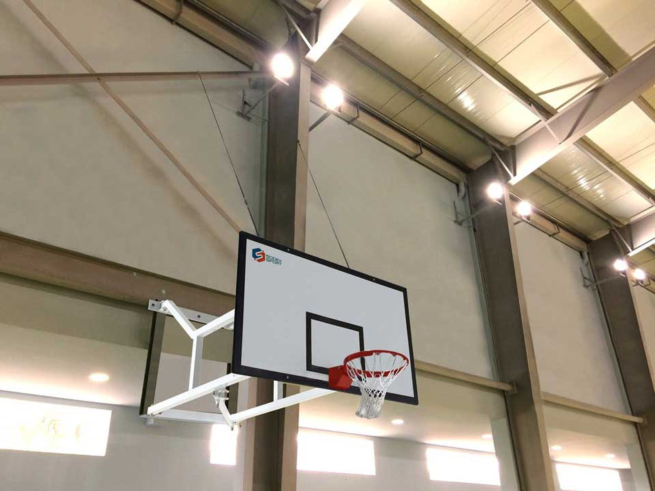 Wall-mounted foldable basketball goal