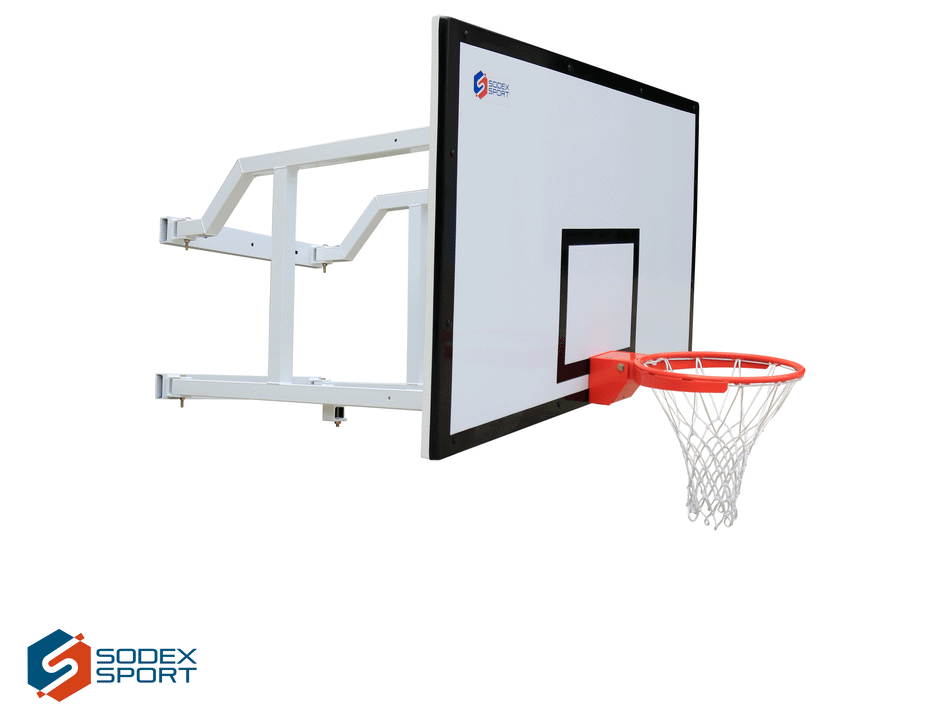 Folding Wall Mounted Basketball Hoop with Adjustable Height