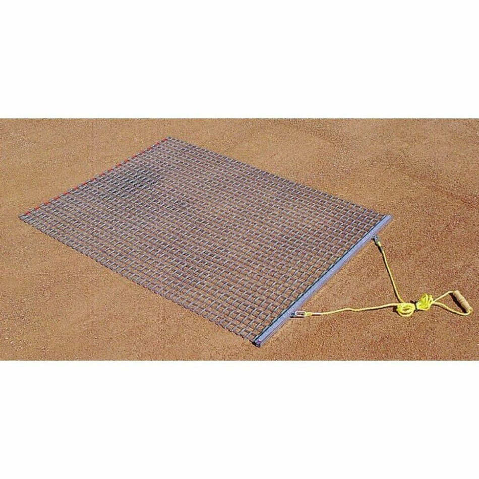 Steel drag mats with bar and rope