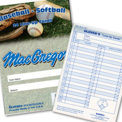 Baseball Line Up Card Booklet - Giantmart.com