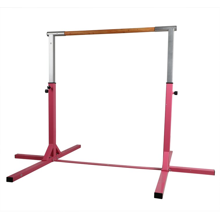Adjustable horizontal gymnastics barre