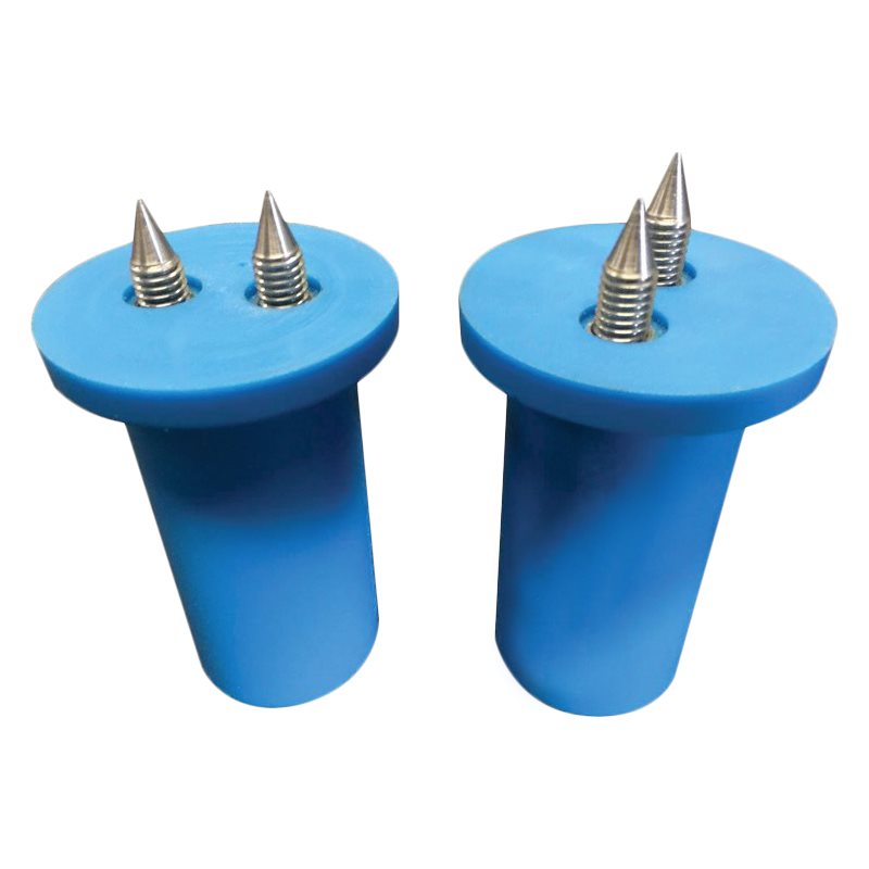 Pair of adjustable hockey goal anchors
