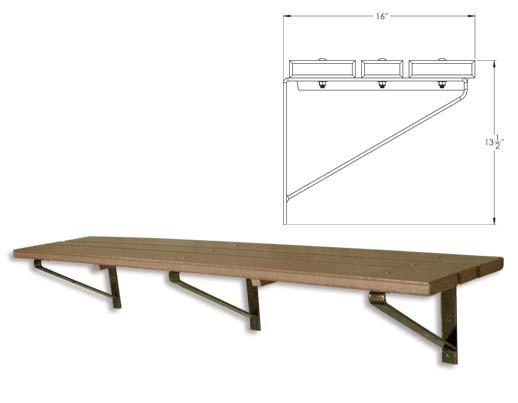 Wall Mounted Plastic Bench
