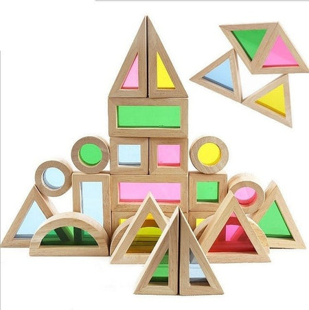 Games of shapes and colors wooden