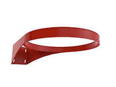 Anti-vandalism basketball ring, flat steel, hookless