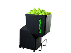 Automatic tennis ball machine for standard exercises