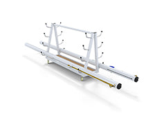 Freestanding storage racks for 4 pairs of posts