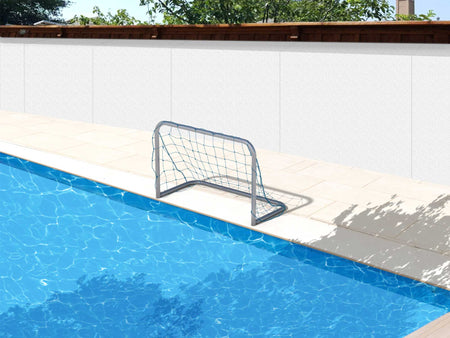 Poolside freestanding stainless steel water polo goal