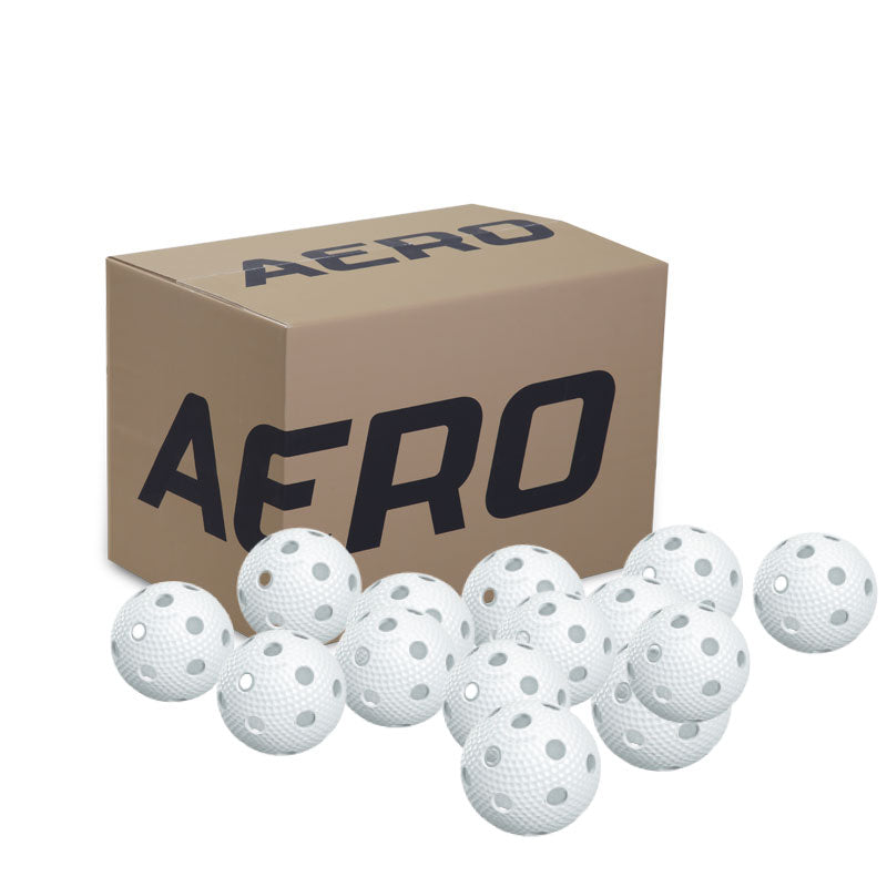 AERO Salming white aerodynamic balls